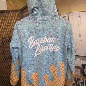 Baseball Lifestyle Hoodie Ice Cream Sprinkles Design YL